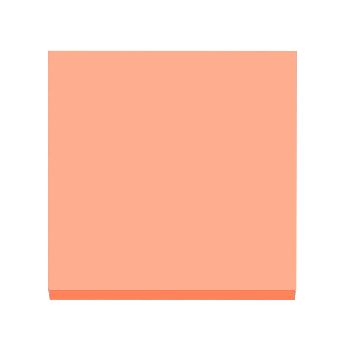 Three 3x3 inch sticky note pads in light blue, fluorescent pink, and yellow.