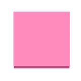 Three 3x3 inch sticky note pads in light blue, rose red, and yellow