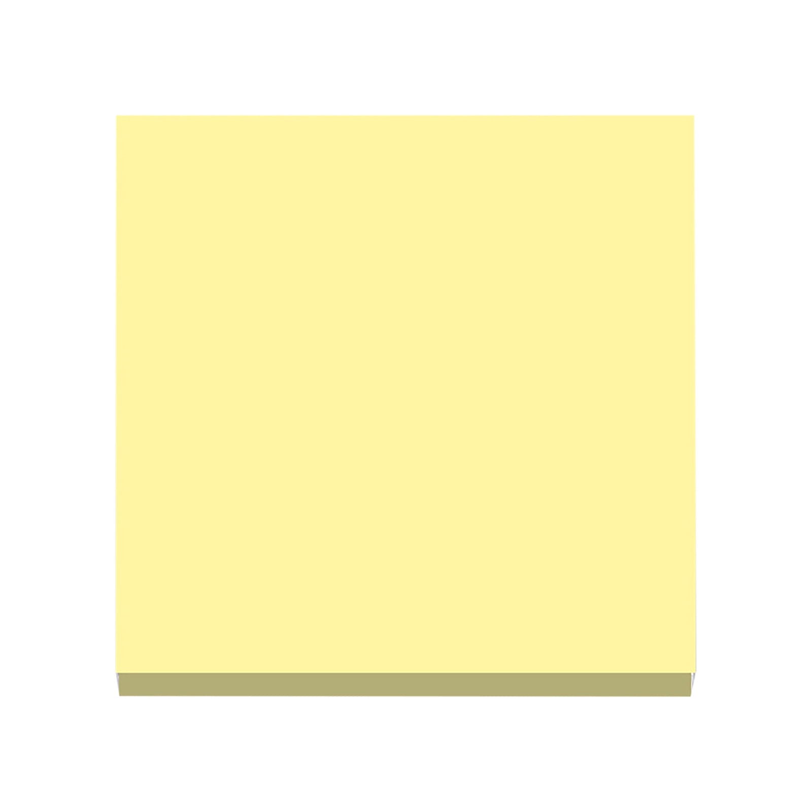 Light blue and yellow 3x3 inch sticky notes, 100 sheets per pad.