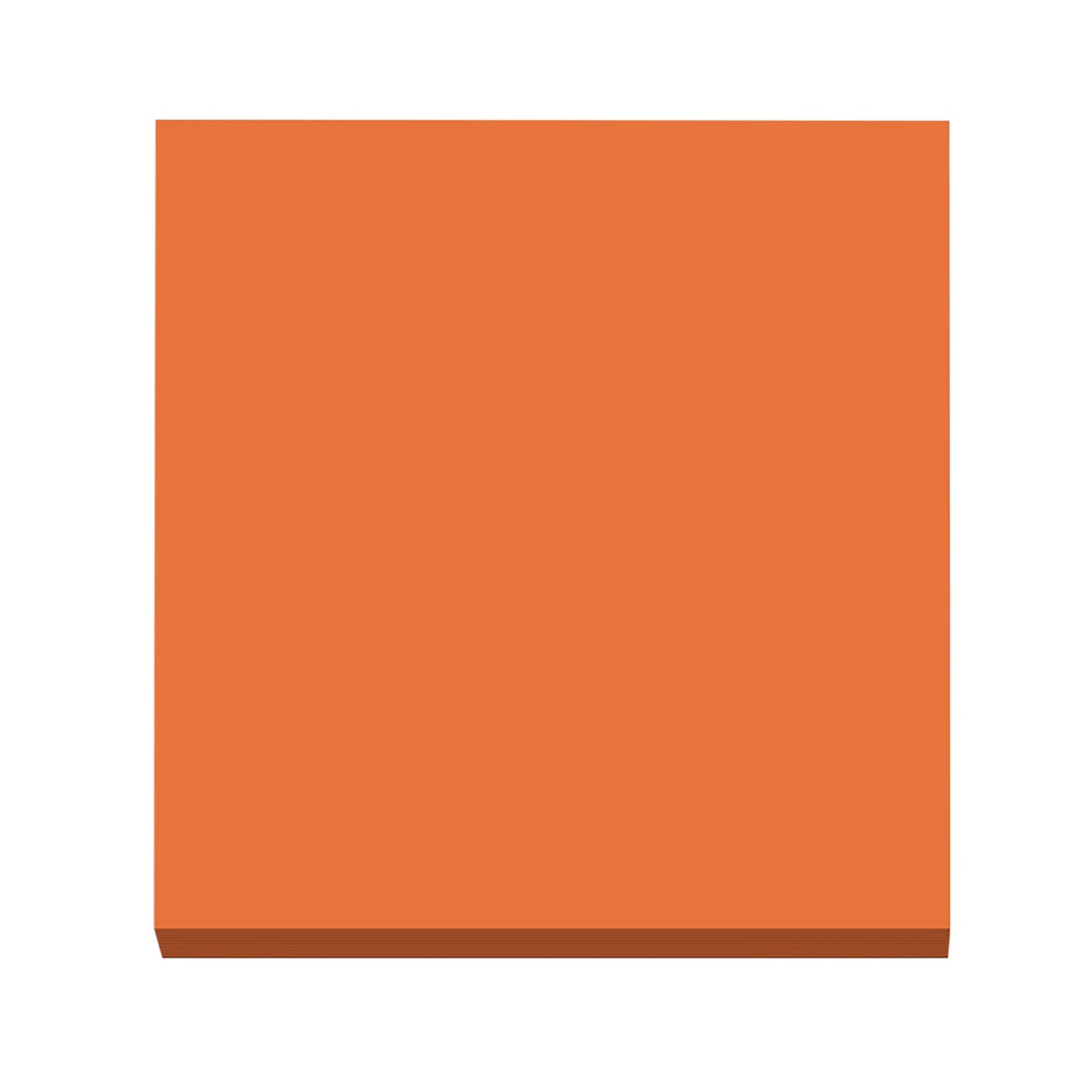 Light blue and orange 3x3 inch sticky notes, 100 sheets per pad.