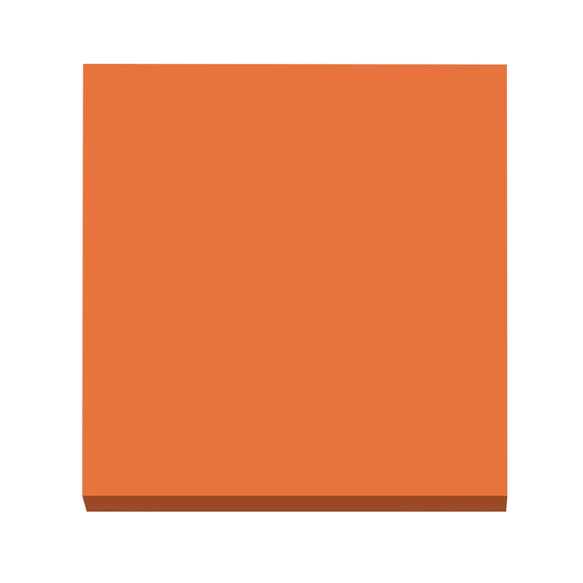Light blue and orange 3x3 inch sticky notes, 100 sheets per pad.