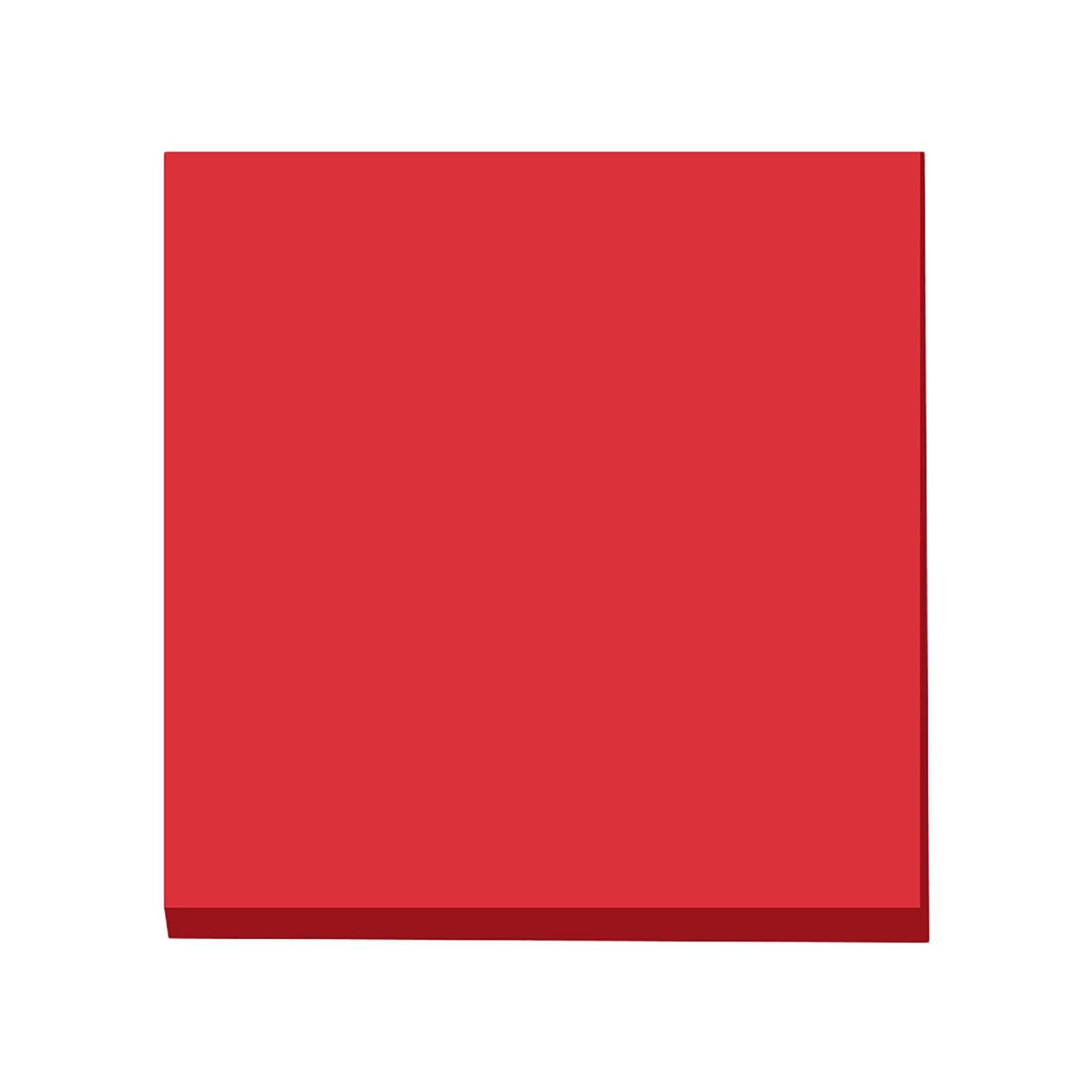 Light blue 3x3 inch sticky notes with red border, 100 sheets per pad.