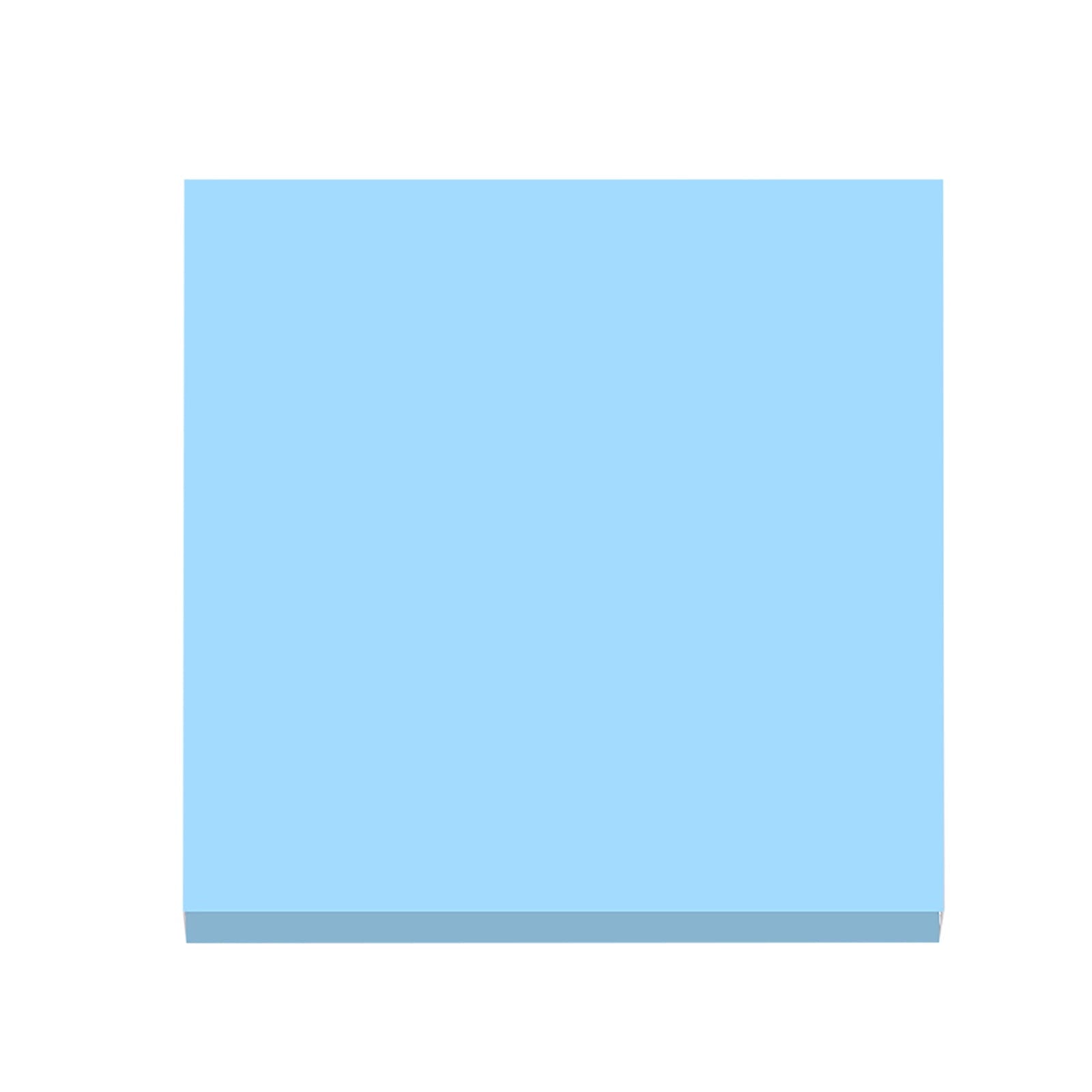 Light blue 3x3 inch sticky notes, 100 sheets per pad.