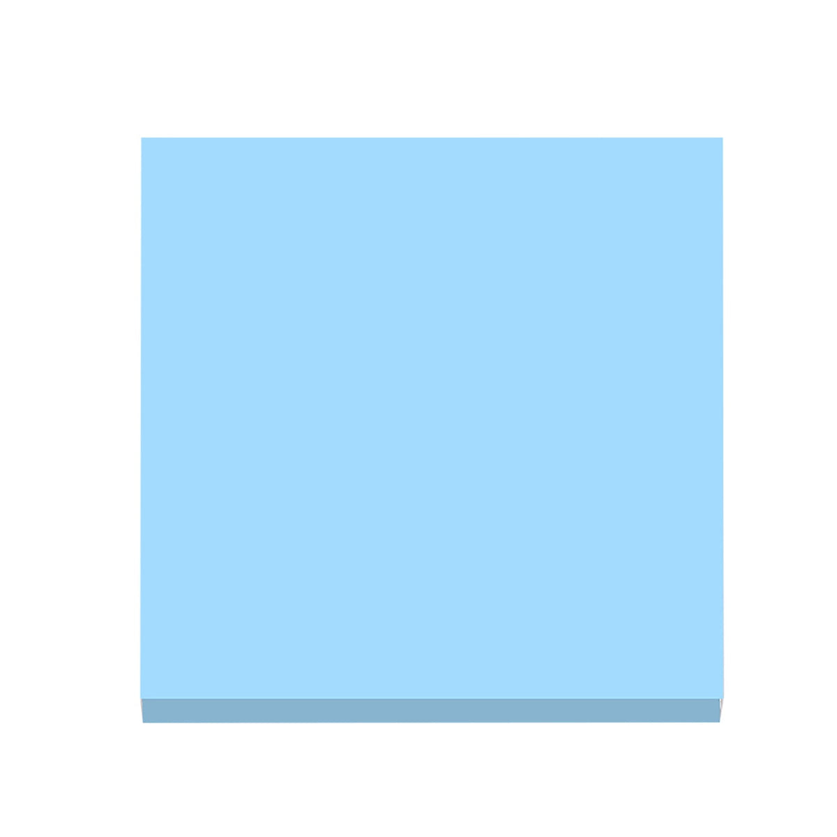 Light blue 3x3 inch sticky notes, 100 sheets per pad.