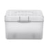 1Pc Index Card Holder,Index Card File with Flip Top,Plastic Card Holders,Note Flash Card Organizer Case,Index Card Holder,Photo Boxes Storage,Notecard Recipe,Holds Ideal for Filing Cards(Red) White