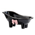 Plastic Soap Dish, Mini Bathtub Shape Soap Holder Container for Desktop Shower, Makeup Beauty Blender Organizer for Bathroom Decor, 5.51x2.87x3.07 5.51" x 2.87" x 3.07" Black