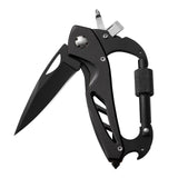 Portable 2-in-1 Multifunctional Folding Pocket Knife,All-in-One Outdoor Portable Multifunctional Red Folding Pocket Tool Multiple Functions Tool with Bottle Opener, Window Breaker Screwdriver,Red Black