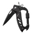 Portable 2-in-1 Multifunctional Folding Pocket Knife,All-in-One Outdoor Portable Multifunctional Red Folding Pocket Tool Multiple Functions Tool with Bottle Opener, Window Breaker Screwdriver,Red Black