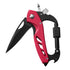 Portable 2-in-1 Multifunctional Folding Pocket Knife,All-in-One Outdoor Portable Multifunctional Red Folding Pocket Tool Multiple Functions Tool with Bottle Opener, Window Breaker Screwdriver Red