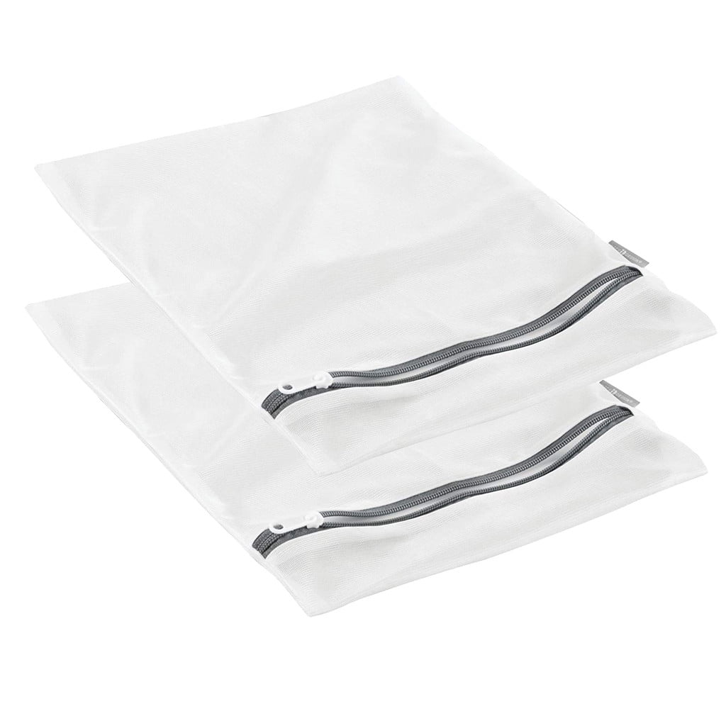 2 Pack 12" x 15" Laundry Mesh Net Washing Bag for Clothes bra Lingerie Socks Underwear,2 Pack Thickened Fine Mesh Gray Zippered Laundry Bags,Protective Wash Bags for Clothes,Laundry Mesh Bags 12" x 15"