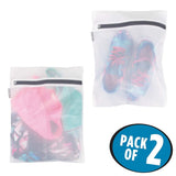 2 Pack 12" x 15" Laundry Mesh Net Washing Bag for Clothes bra Lingerie Socks Underwear,2 Pack Thickened Fine Mesh Gray Zippered Laundry Bags,Protective Wash Bags for Clothes,Laundry Mesh Bags 16" x 19"