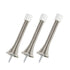3 Pack Spring Door Stops, Door Stoppers for Wall, 3.35 Inch Flexible Heavy Duty Spring Door Stopper with RustProof Screw Rubber Bumper Tips 3.35" x 0.98" Silver