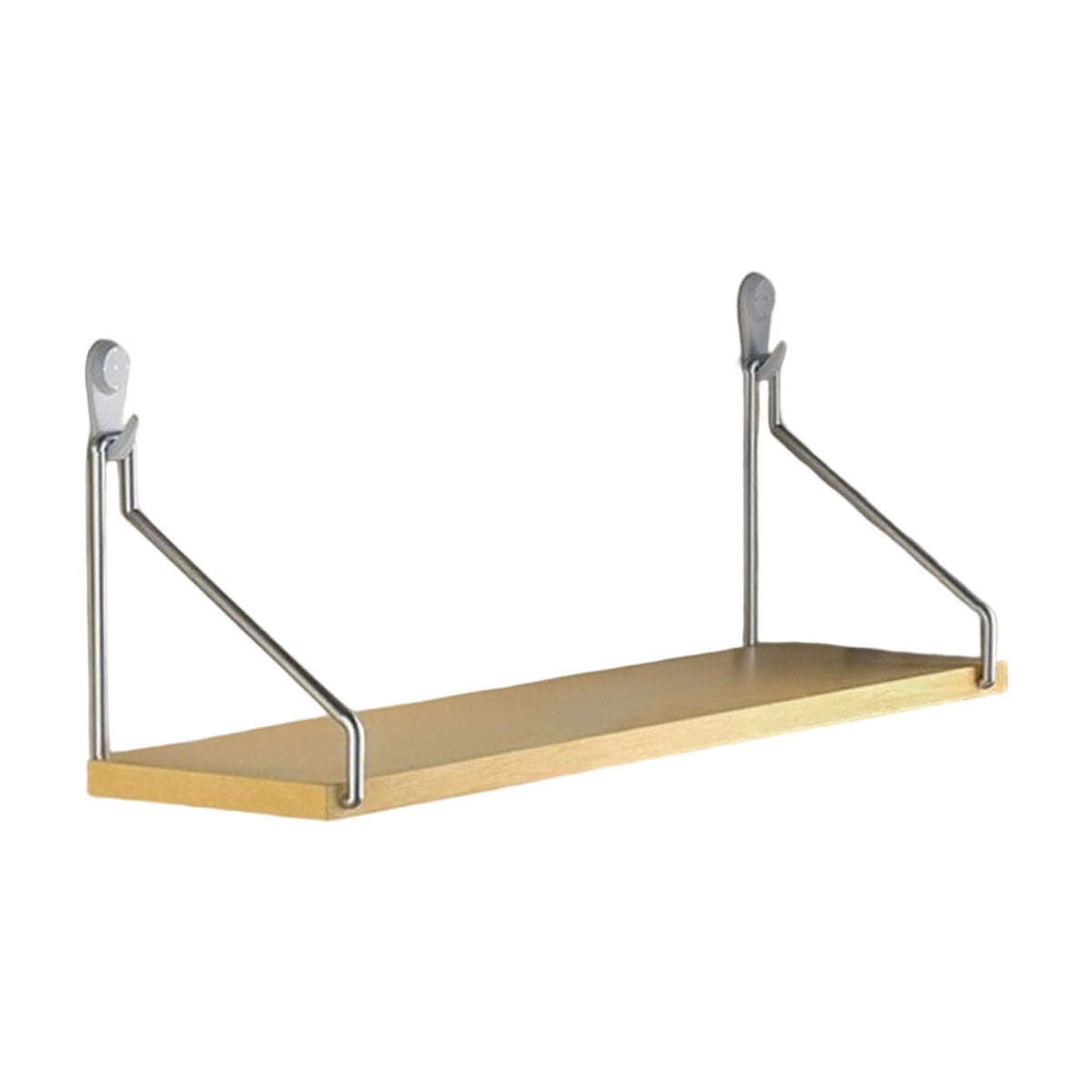 No-Drill Wall-Mounted Shelf with Adhesive Strips and Damage-Free Nails,Easy Installation on Any Wall Surface,Triangular Support,Versatile Use for Bedside,Projector,Router,Book Storage Yellow