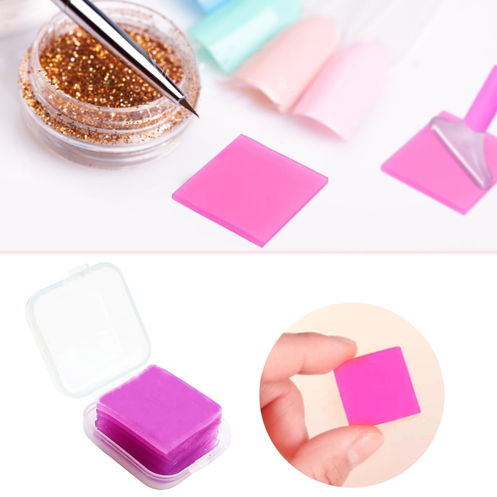 Diamond Painting Art Wax Refills for Diamond Art Dots Accessories, DIY Putty Glue and Wax for Diamond Art Embroidery Accessories with Storage Box, 6 Pcs, 0.98x0.98 0.98" x 0.98" Purple*2 Set