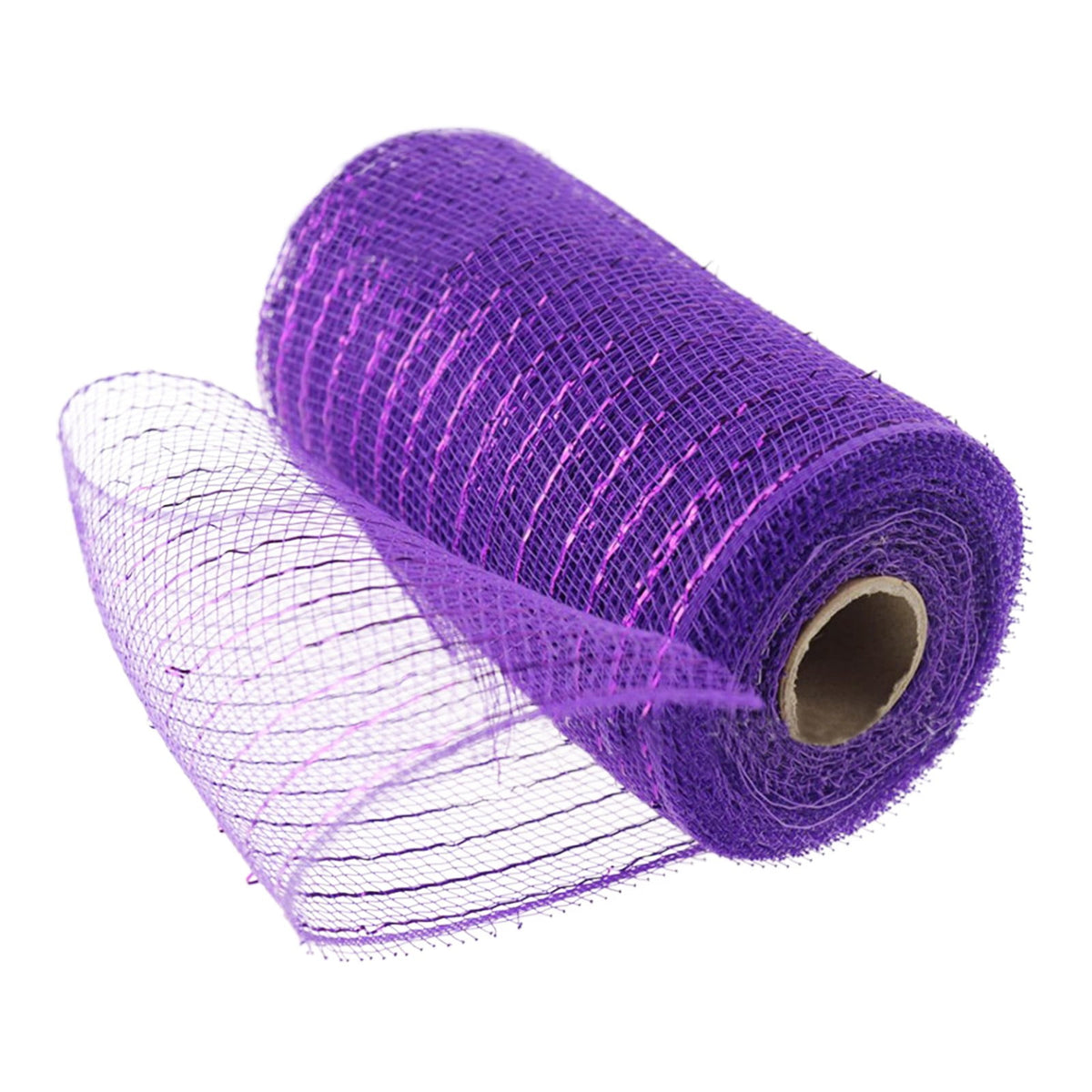 Poly Mesh Ribbon,6x338 Inch,Red Foil Mesh for Wreaths,Swags and Christmas Tree Decoration Ribbli Metallic Mesh Ribbon, Red Foil Mesh for Wreaths, Swags and Christmas Tree Decoration(Z1-Purple) Purple