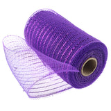 Poly Mesh Ribbon,6x338 Inch,Red Foil Mesh for Wreaths,Swags and Christmas Tree Decoration Ribbli Metallic Mesh Ribbon, Red Foil Mesh for Wreaths, Swags and Christmas Tree Decoration(Z1-Purple) Z1-Purple