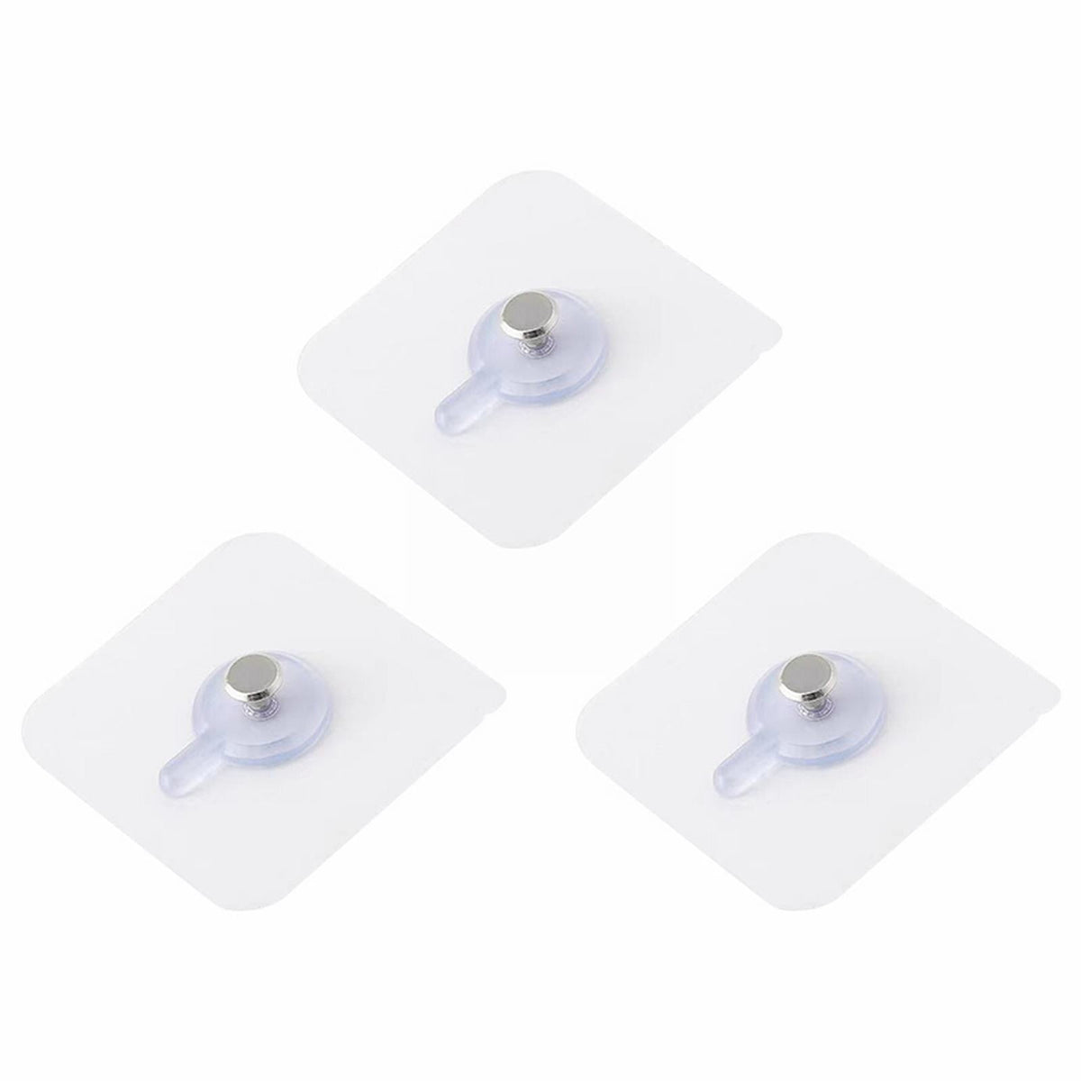 Self Adhesive Picture Hooks, Heavy Duty Picture Hangers Without Nails, Wall Hooks for Hanging, Transparent Waterproof Frame Hangers, Sticky Hook for Bathroom Kitchen, 3 Pcs, 2.4x2.4 2.4" x 2.4" White/2 Pcs