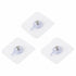 Self Adhesive Picture Hooks, Heavy Duty Picture Hangers Without Nails, Wall Hooks for Hanging, Transparent Waterproof Frame Hangers, Sticky Hook for Bathroom Kitchen, 3 Pcs, 2.4x2.4 2.4" x 2.4" White/3 Pcs