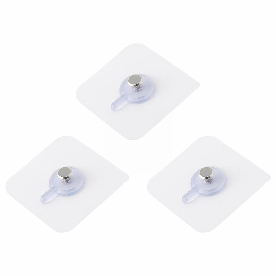 Self Adhesive Picture Hooks, Heavy Duty Picture Hangers Without Nails, Wall Hooks for Hanging, Transparent Waterproof Frame Hangers, Sticky Hook for Bathroom Kitchen, 3 Pcs, 2.4x2.4 2.4" x 2.4" White/3 Pcs