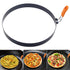 Omelette Ring for Griddle, Heavy Duty Stainless Steel 8 Inch Griddle Omelet Rings, Non-Stick Pancake Egg Ring, Round Omelette Rings Omelet Mold Muffin Mold with Silicone Handle, 1 Pcs 8" Black
