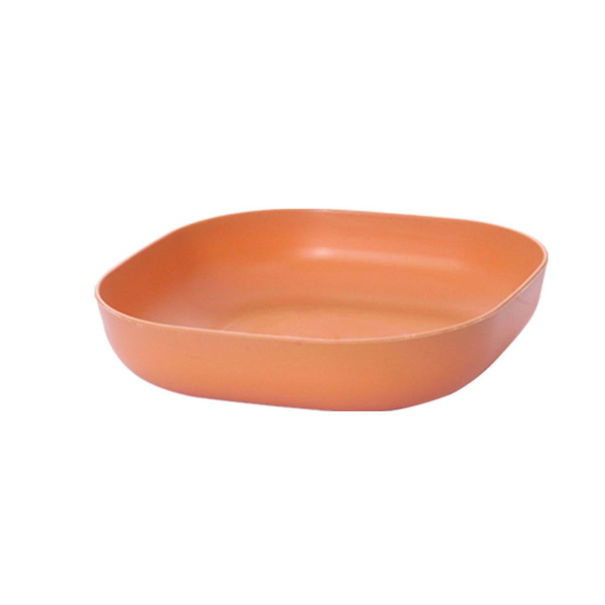 1Pc Square Cereal Bowls,Plastic Small Bowls For Kitchen,Reusable Lightweight Dinner Plate,Plastic Square Bowl,6 Inch Shallow Serving Bowls For Soup Salad Oatmeal Snack Dessert Ice Cream,Orange 5.51" x 5.51" x 1.18" Blue
