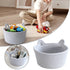 Small Cat Ears Toy Organizer, Woven Cotton Rope Basket, Decorative Nursery Bins & Boxes Gift Basket Empty for Pet Toy Storage, 1 Pcs, 7.8x3.93 13" x 5.9" x 4.0" Grey