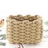 Small Cat Ears Toy Organizer, Woven Cotton Rope Basket, Decorative Nursery Bins & Boxes Gift Basket Empty for Pet Toy Storage, 1 Pcs, 7.8x3.93 8.66" x 5.91" x 5.51" Light Yellow