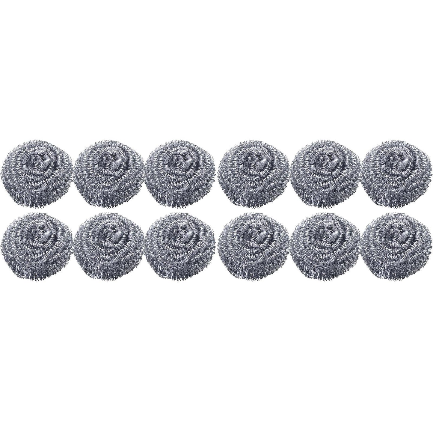 6Pcs Stainless Steel Scrubber,Heavy-Duty Curled Flat Wire Scouring Pad,Steel Wool Scrubber Pads For Cleaning Dishes, Pans, Pots, Ovens, Grills, Sinks - Stainless Steel Scrubbers For Kitchen,6pcs 12PCS