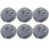 6Pcs Stainless Steel Scrubber,Heavy-Duty Curled Flat Wire Scouring Pad,Steel Wool Scrubber Pads For Cleaning Dishes, Pans, Pots, Ovens, Grills, Sinks - Stainless Steel Scrubbers For Kitchen 6pcs
