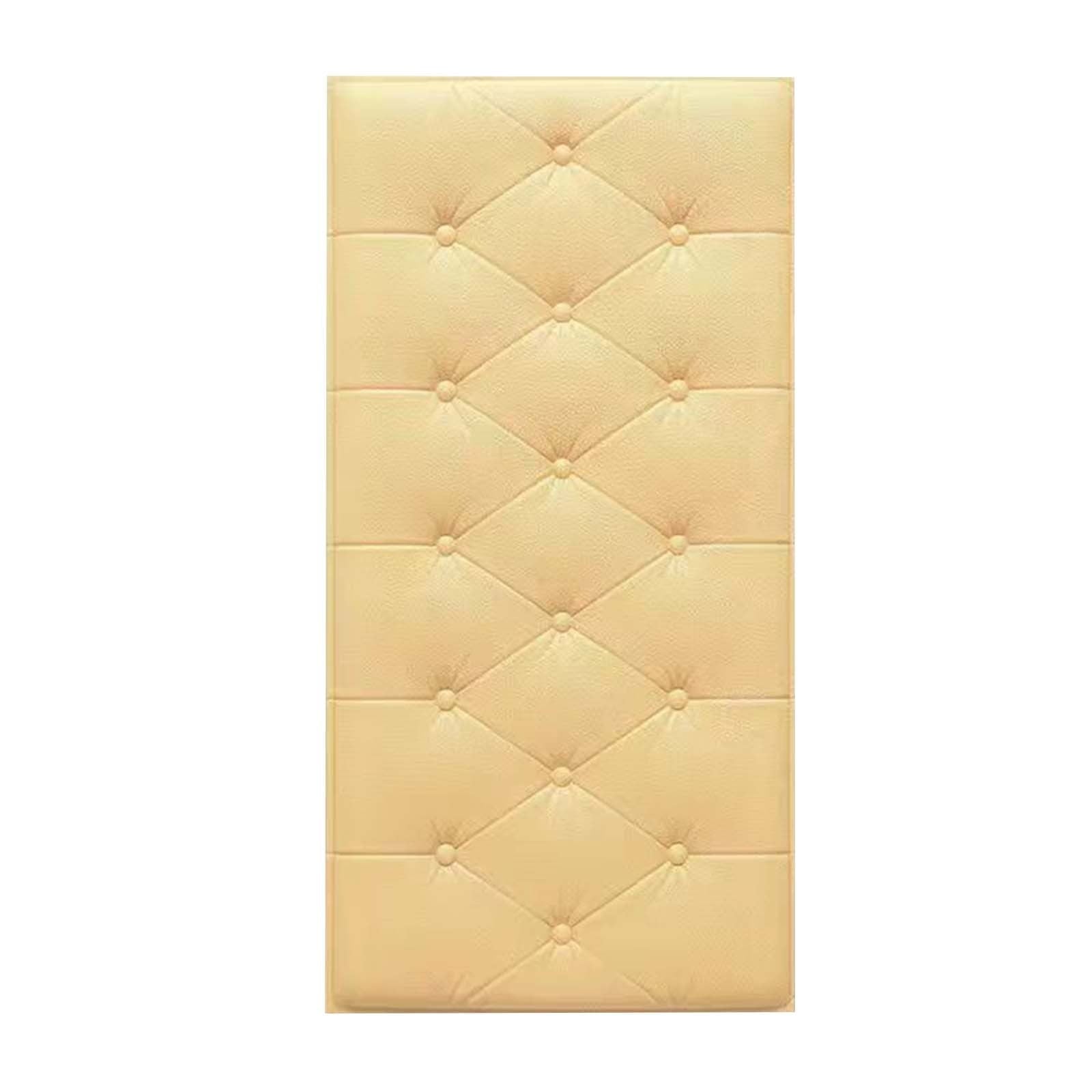 1Pcs 3D Anti Collision Wall Padding For Bedroom,Self Adhesive Peel And Stick Headboard Padded Wall Cushion Upholstered Self-Adhesive Wall Panels Playroom Decorative Protection Panel,A C