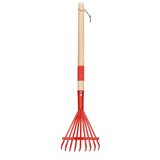 1Pcs Rake For Leaves,Rakes With Hardwood Handle,28" Small Rake With Durable Metal Head & Hardwood Handle, Mini Leaves Rake Lightweight & Cute Rakes With Heads Garden Tools Gifts,(Red) Red