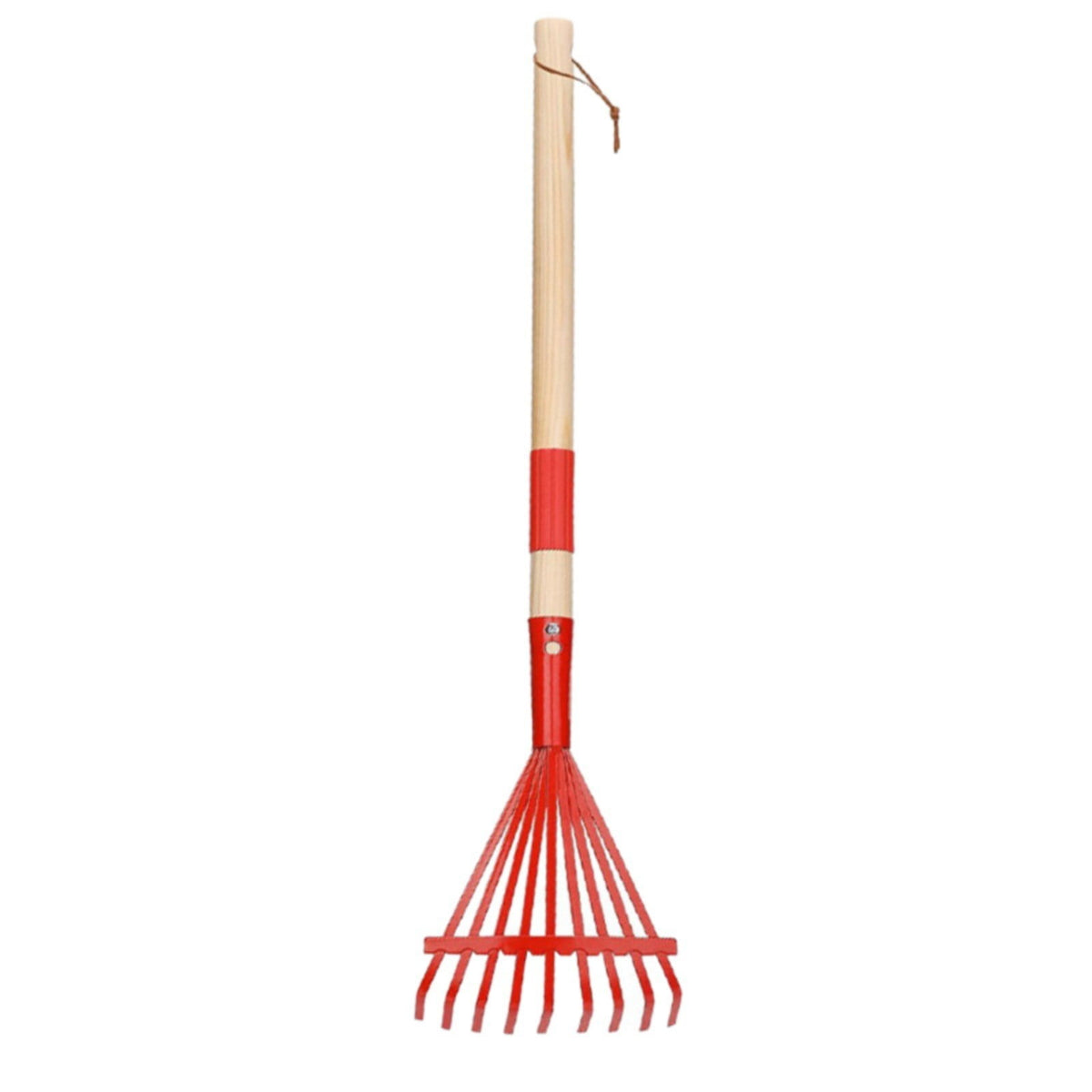 1Pcs Rake For Leaves,Rakes With Hardwood Handle,28" Small Rake With Durable Metal Head & Hardwood Handle, Mini Leaves Rake Lightweight & Cute Rakes With Heads Garden Tools Gifts,(Red) Red