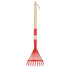 1Pcs Rake For Leaves,Rakes With Hardwood Handle,28" Small Rake With Durable Metal Head & Hardwood Handle, Mini Leaves Rake Lightweight & Cute Rakes With Heads Garden Tools Gifts,(Red) Red