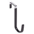 Over the Door Hook,1 Pack Over The Door Hooks Rubber Scratches,Sturdy Metal Single Over Door Hooks,Door Hanger Hook Door Hooks for Hanging,Towels,Clothes,Bathroom,Hold Up to 20Lbs(White) Black