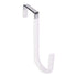 Over the Door Hook,1 Pack Over The Door Hooks Rubber Scratches,Sturdy Metal Single Over Door Hooks,Door Hanger Hook Door Hooks for Hanging,Towels,Clothes,Bathroom,Hold Up to 20Lbs(White) White