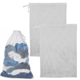 Honeycomb Delicates Bags for Washing Machine, Heavy Duty lingerie bags for Laundry, Travel Storage Organize Bag for Cotton Clothes, Sheet, Shoes, 1 Pcs, 15.75x11.81 23.62" x 35.4" White/2 Pcs