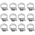 Heavy Duty Hose Clamp, Stainless Steel Hose Clamps Kit, Worm Gear Clamps for Fuel Line, Plumbing, Automotive, Mechanical Applications, Pipe, Tube, Radiator, Garden, 12 Pcs, 0.82x0.31 0.82" x 0.31" Silver/12 Pcs