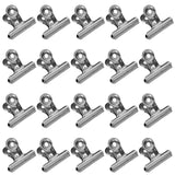 20 Pack Metal Clips for Corkboard, Heavy Duty Bulldog Clips for Hanging Pictures, Small Hinge Clips for Photos Crafts, Mini Binder Clips Paper File Clamps for Office, 1.96 Inches 1.96" Silver/20 Pcs