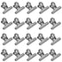 20 Pack Metal Clips for Corkboard, Heavy Duty Bulldog Clips for Hanging Pictures, Small Hinge Clips for Photos Crafts, Mini Binder Clips Paper File Clamps for Office, 1.96 Inches 1.96" Silver/20 Pcs