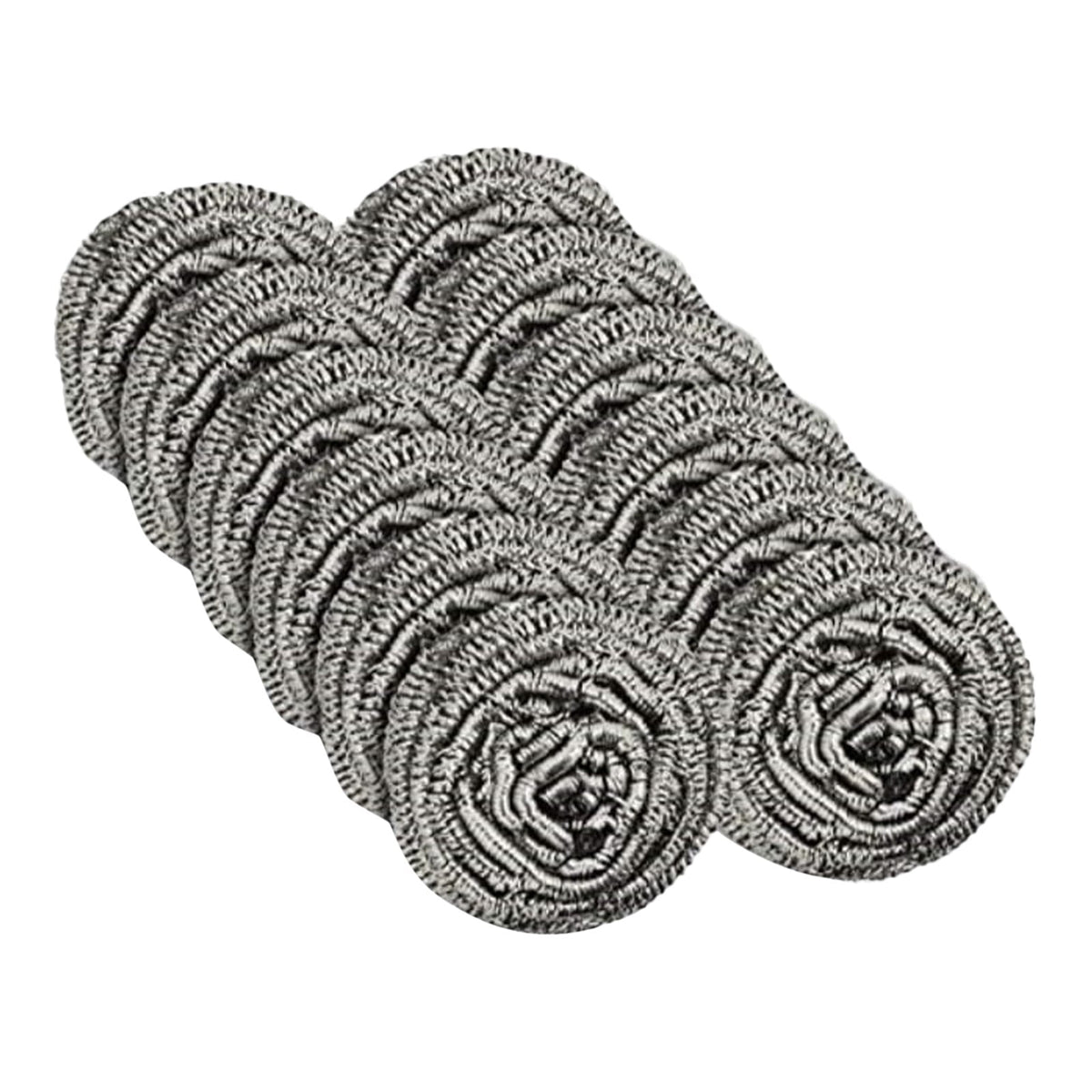 12 Pack Stainless Steel Scourers,Steel Scourers,Metal Wire Sponge Scouring Pads,Steel Wool Scrubber Pad Used For Dishes, Pots, Pans, And Ovens. Easy Scouring For Tough Kitchen Cleaning 12PCS