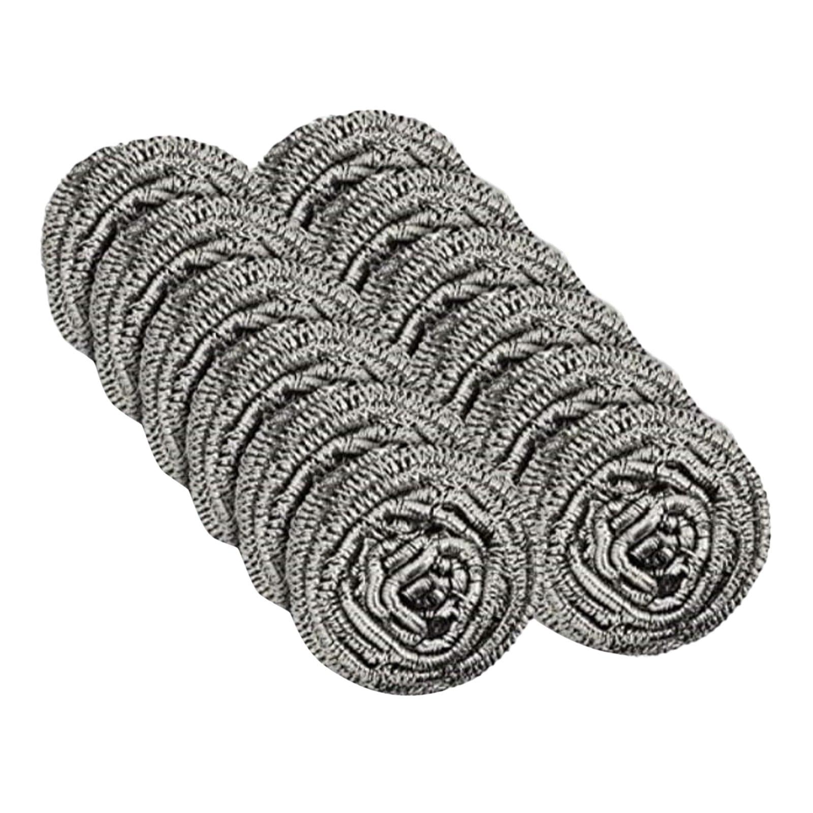 12 Pack Stainless Steel Scourers,Steel Scourers,Metal Wire Sponge Scouring Pads,Steel Wool Scrubber Pad Used For Dishes, Pots, Pans, And Ovens. Easy Scouring For Tough Kitchen Cleaning,12PCS 24PCS