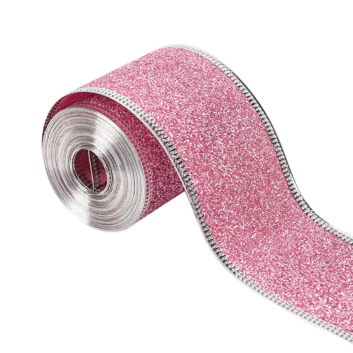 Christmas Red Plaid Ribbon,Wired Edge Wrapping Ribbons,Plaid Christmas Ribbon,Christmas Decorations,Tartan Decor For Gift Wrapping Xmas Crafts Wreath Diy Making Supplies Bow Decorations,Red Pink