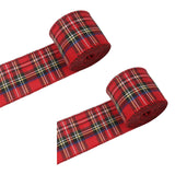 Christmas Red Plaid Ribbon,Wired Edge Wrapping Ribbons,Plaid Christmas Ribbon,Christmas Decorations,Tartan Decor For Gift Wrapping Xmas Crafts Wreath Diy Making Supplies Bow Decorations,Red Z_2PCSRed