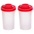 Salt And Pepper Shakers Moisture Proof,Plastic Salt Shakers,Salt Shaker To Go Camping Picnic Outdoors Kitchen Lunch Boxes Travel Spice Set Clear With Red Covers Lids Plastic Airtight Dispenser,1PCS 2PCS