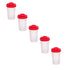 Salt And Pepper Shakers Moisture Proof,Plastic Salt Shakers,Salt Shaker To Go Camping Picnic Outdoors Kitchen Lunch Boxes Travel Spice Set Clear With Red Covers Lids Plastic Airtight Dispenser,1PCS 5PCS
