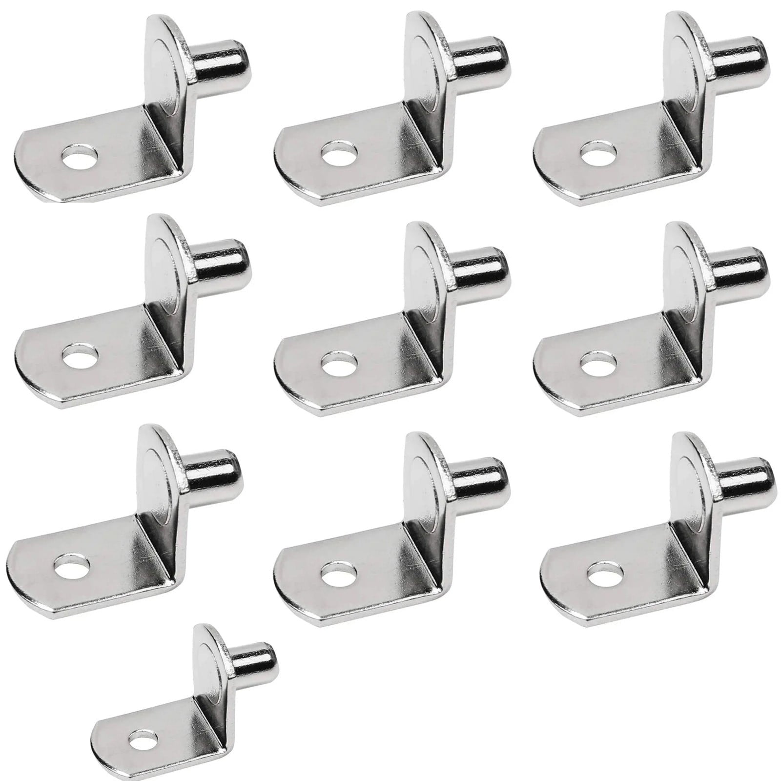 20 Pcs Shelf Support Peg,L Shaped Metal Shelf Peg With Hole,6 Mm Cabinet Shelf Bracket Peg,L-Shaped Plated Shelf Pins Holders for Bookcase Kitchen Closet Shelf Shelves Furniture Cabinet 20PCS