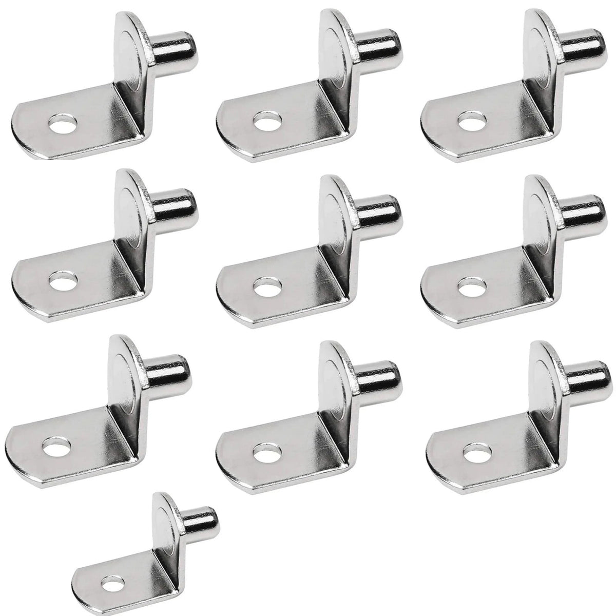 20 Pcs Shelf Support Peg,L Shaped Metal Shelf Peg With Hole,6 Mm Cabinet Shelf Bracket Peg,L-Shaped Plated Shelf Pins Holders for Bookcase Kitchen Closet Shelf Shelves Furniture Cabinet 20PCS