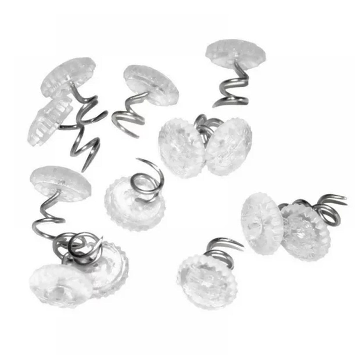 50 Pcs Upholstery Tacks Headliner Pins,Bed Skirt Pins Twist,Upholstery Tacks for Furniture,Spiral Push Pins With Clear Heads,Clear Heads Twist Pins for Slipcovers And Bed Skirts,Sofa Covers 50PCS