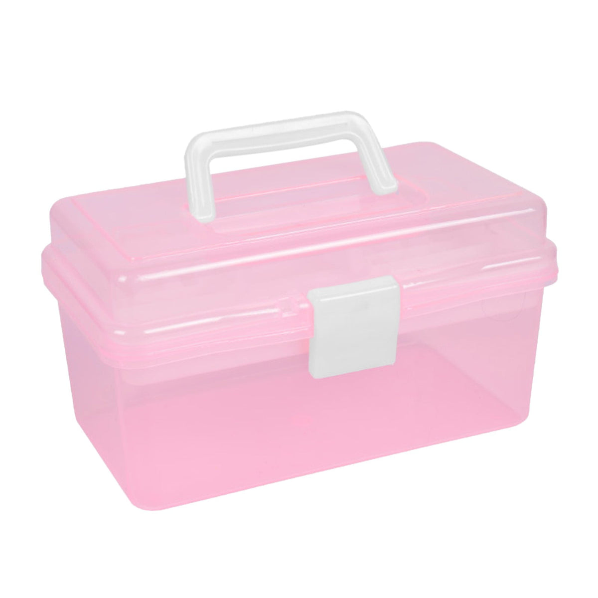 Home Box and Travel Storage Box, Plastic Kit Case Container Empty, Box with Lock Lid & Handle, Emergency Organizer for Family and Traveling, 9.1x4.7x3.7 7.08" x 3.54" x 4.13" Green