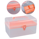 Home Box and Travel Storage Box, Plastic Kit Case Container Empty, Box with Lock Lid & Handle, Emergency Organizer for Family and Traveling, 9.1x4.7x3.7 8.54" x 4.84" x 5.0" Grey